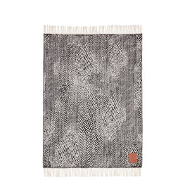 Unisex 140X200 Herringbone Blanket - White/Black