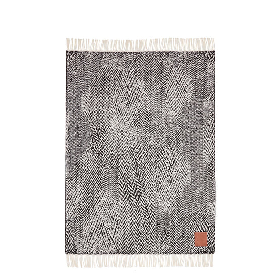 Unisex 140X200 Herringbone Blanket - White/Black