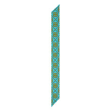 Women T Monogram Ribbon Tie - Bright Blue