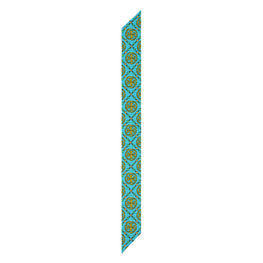 Women T Monogram Ribbon Tie - Bright Blue