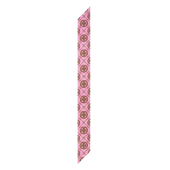 Women T Monogram Ribbon Tie - Bright Pink