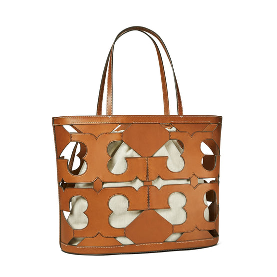 Women Cut Out Logo Tote - Classic Cuoio