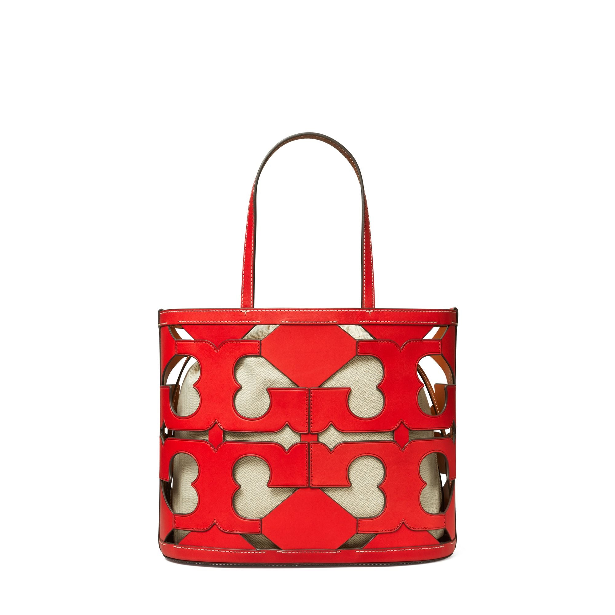Women Cutout Logo Small Tote - Cherry Apple