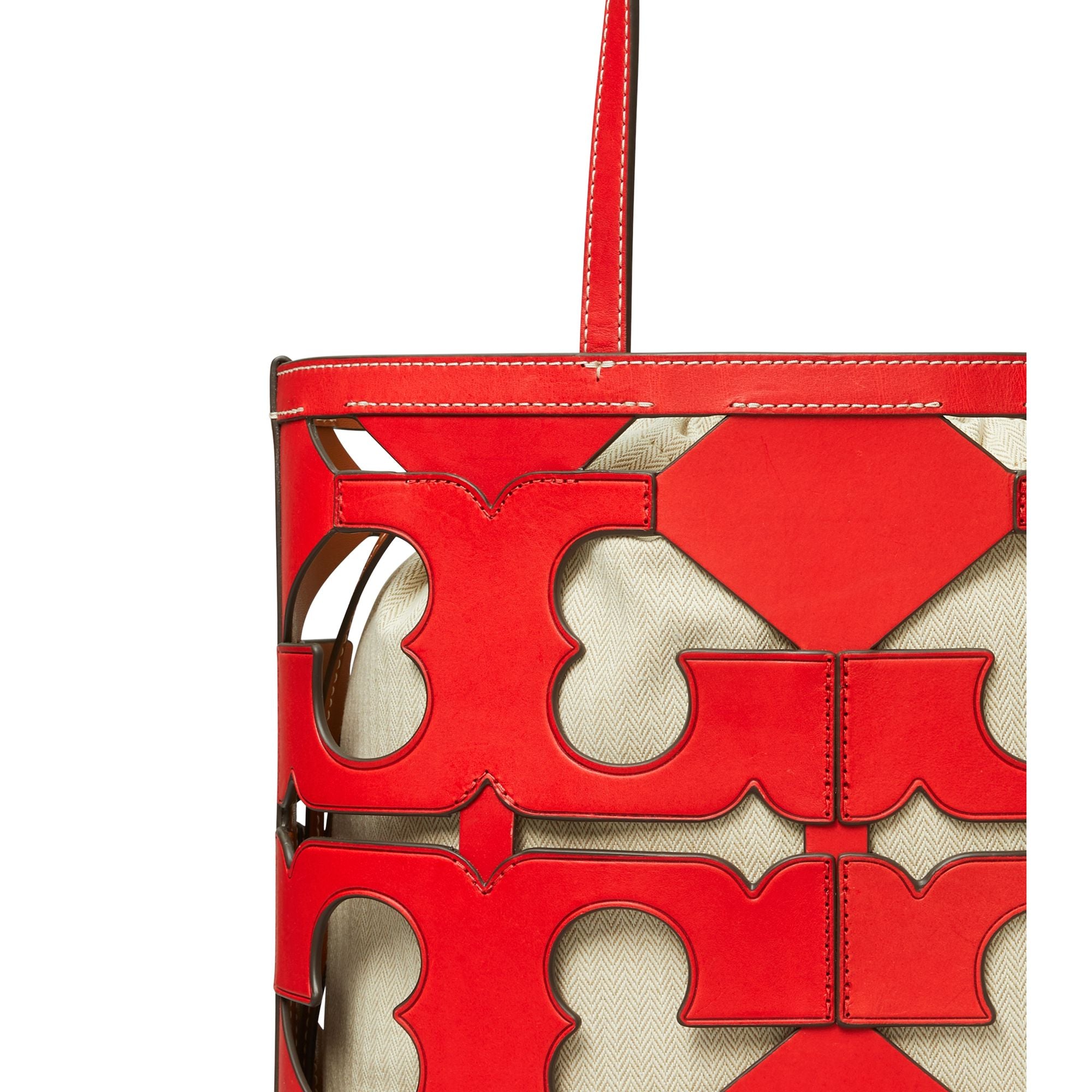 Women Cutout Logo Small Tote - Cherry Apple