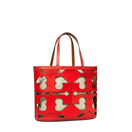 Women Cutout Logo Small Tote - Cherry Apple