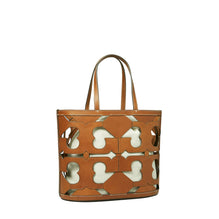 Women Small Cut Out Logo Tote - Classic Cuoio