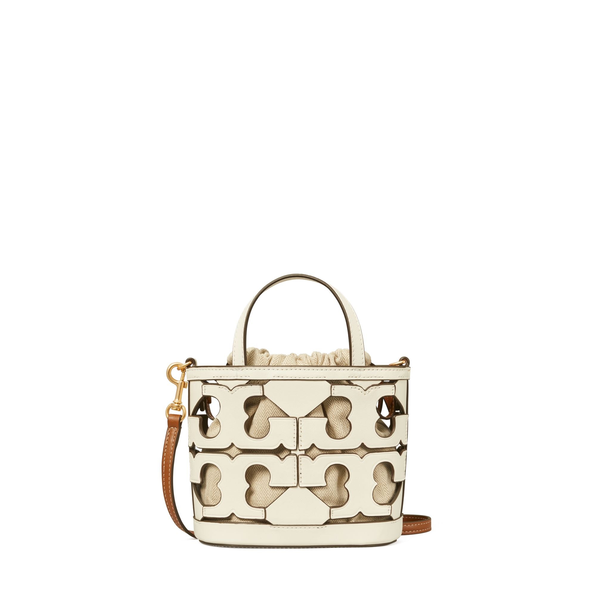 Women Mini Cut Out Logo Tote - New Cream