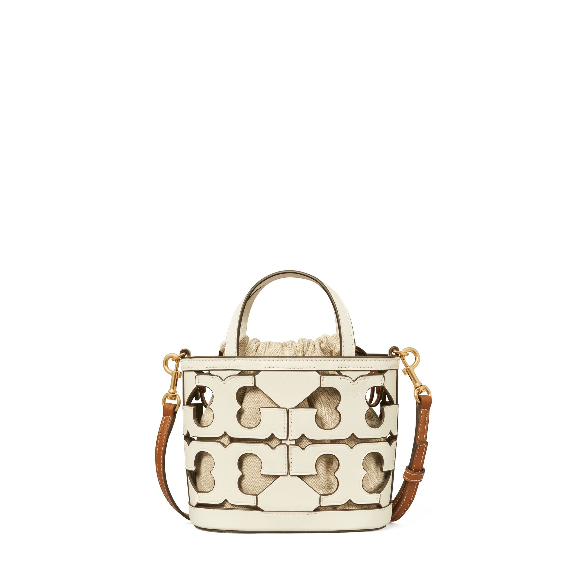 Women Mini Cut Out Logo Tote - New Cream