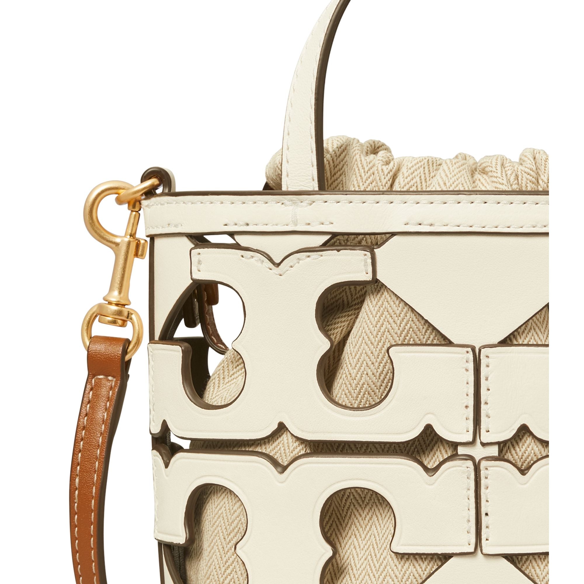 Women Mini Cut Out Logo Tote - New Cream