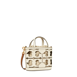 Women Mini Cut Out Logo Tote - New Cream