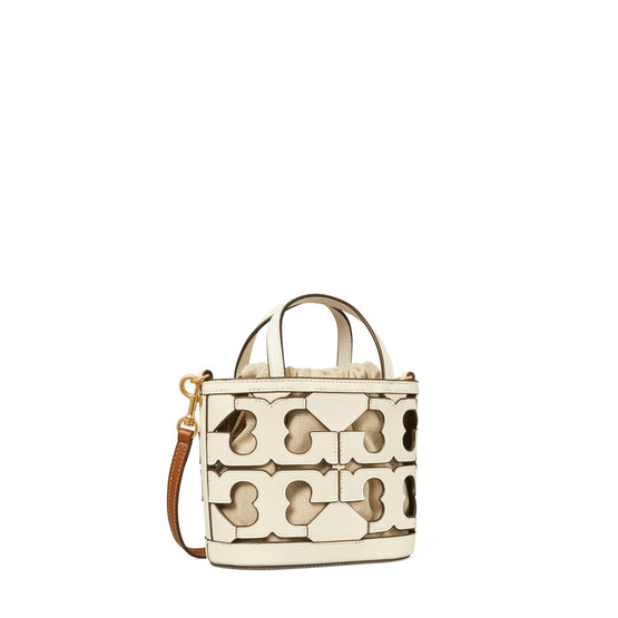 Women Mini Cut Out Logo Tote - New Cream