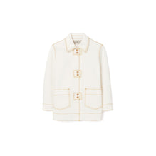 Women Denim Shirt Jacket - White Wash