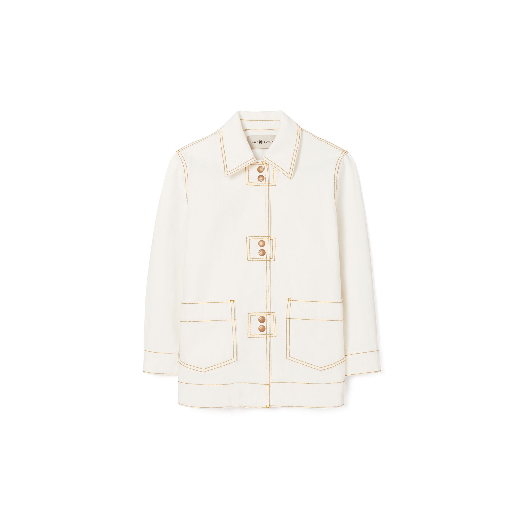 Women Denim Shirt Jacket - White Wash