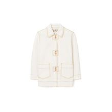 Women Denim Shirt Jacket - White Wash