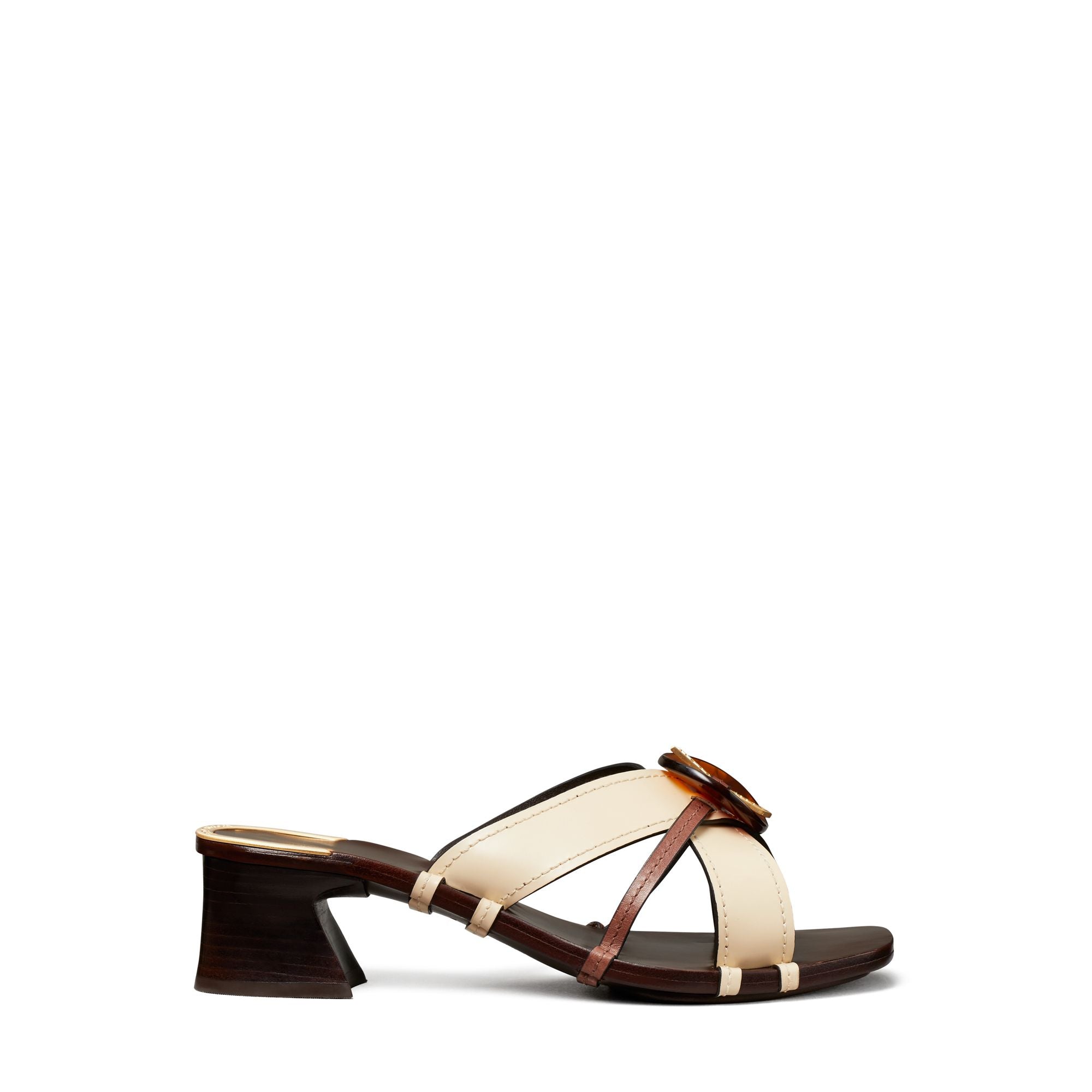 Women Knotted Heeled Mule Sandal 45Mm - New Cream / T Moro