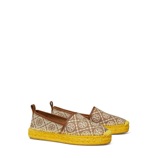 Women T Monogram Platform Espadrille - Inverse Hazel  / Hazel