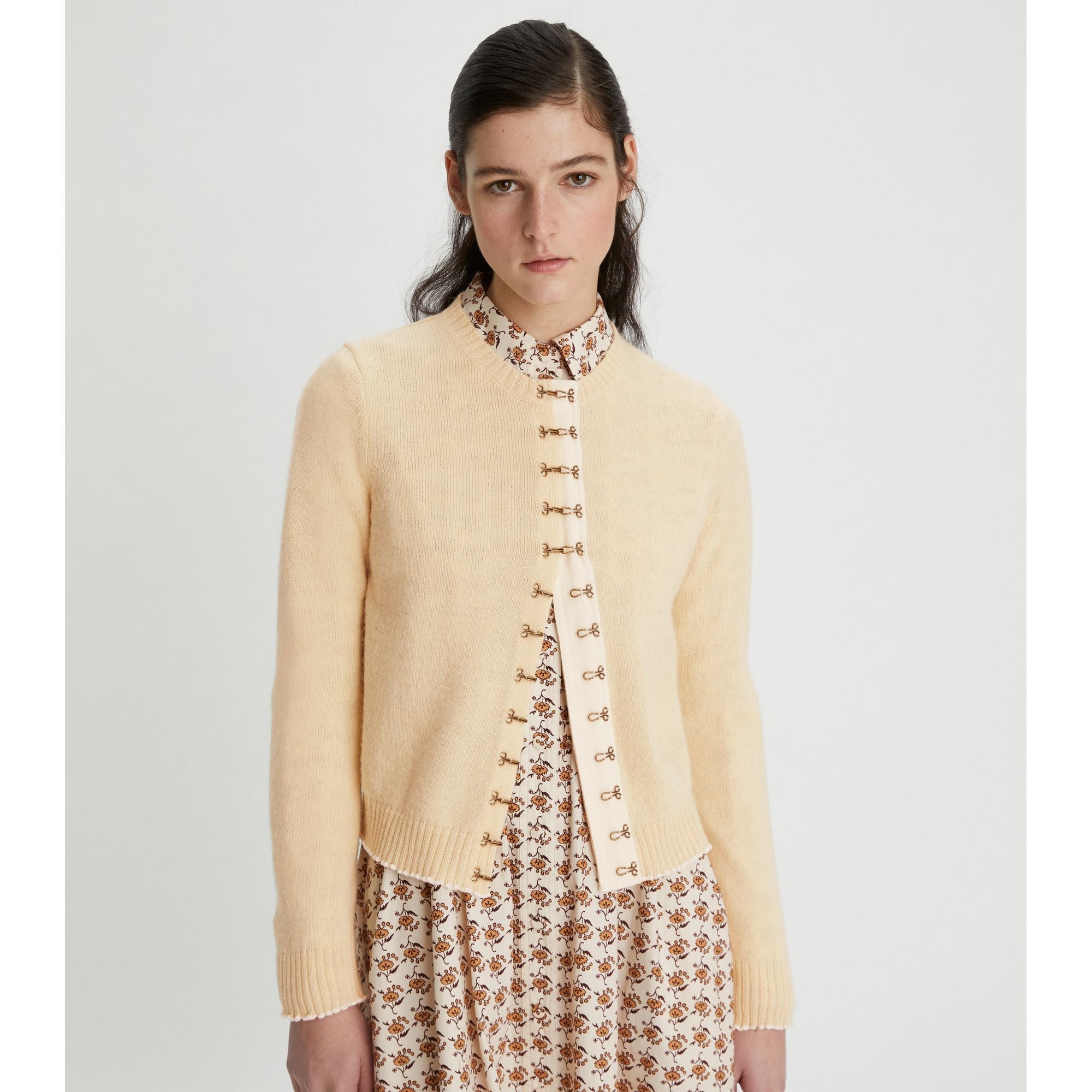 Women Hook And Eye Cardigan - Antique Ivory