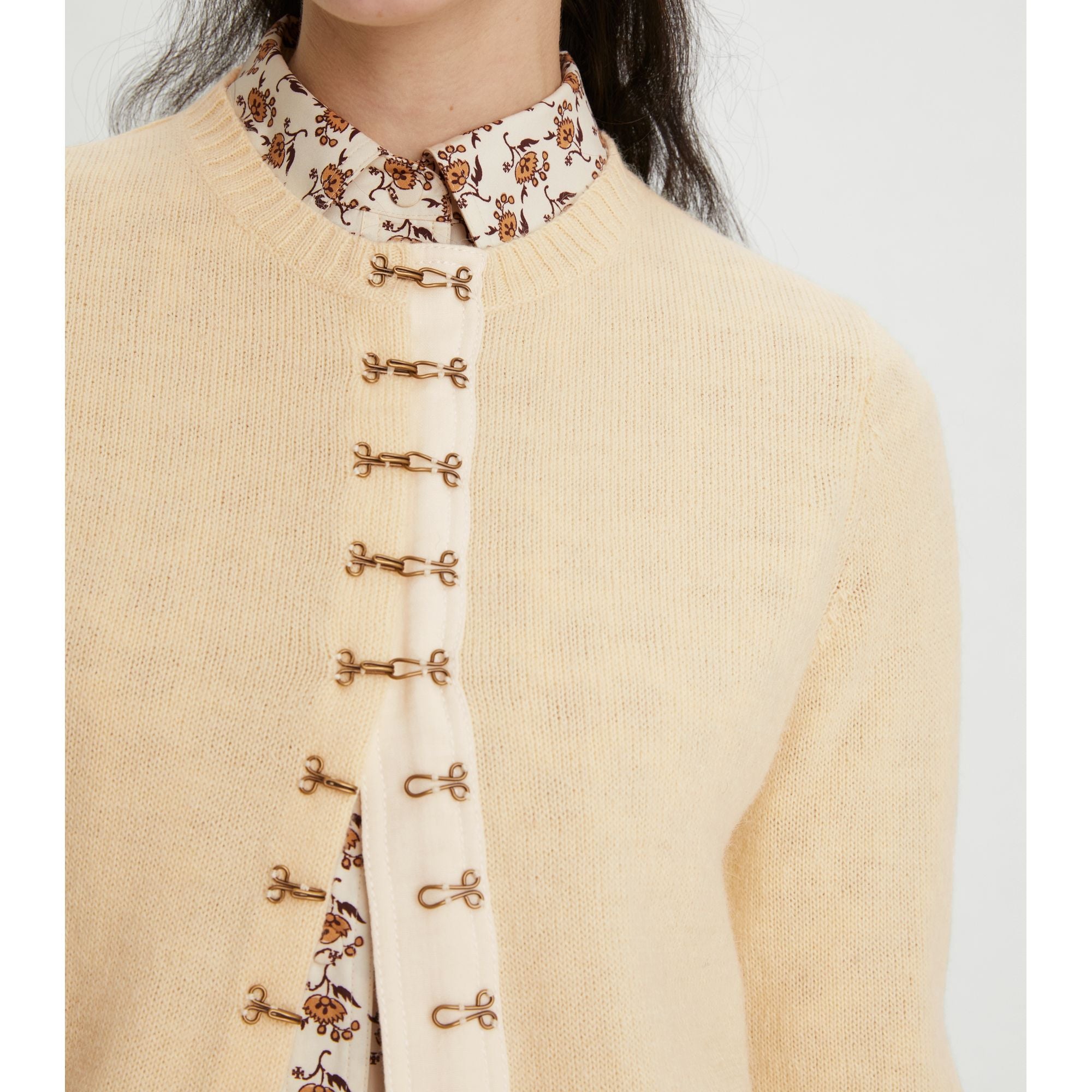 Women Hook And Eye Cardigan - Antique Ivory