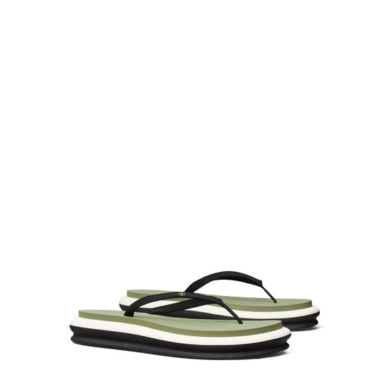 Women Layered Flip Flop - Perfect Black / Daphne / New Ivory