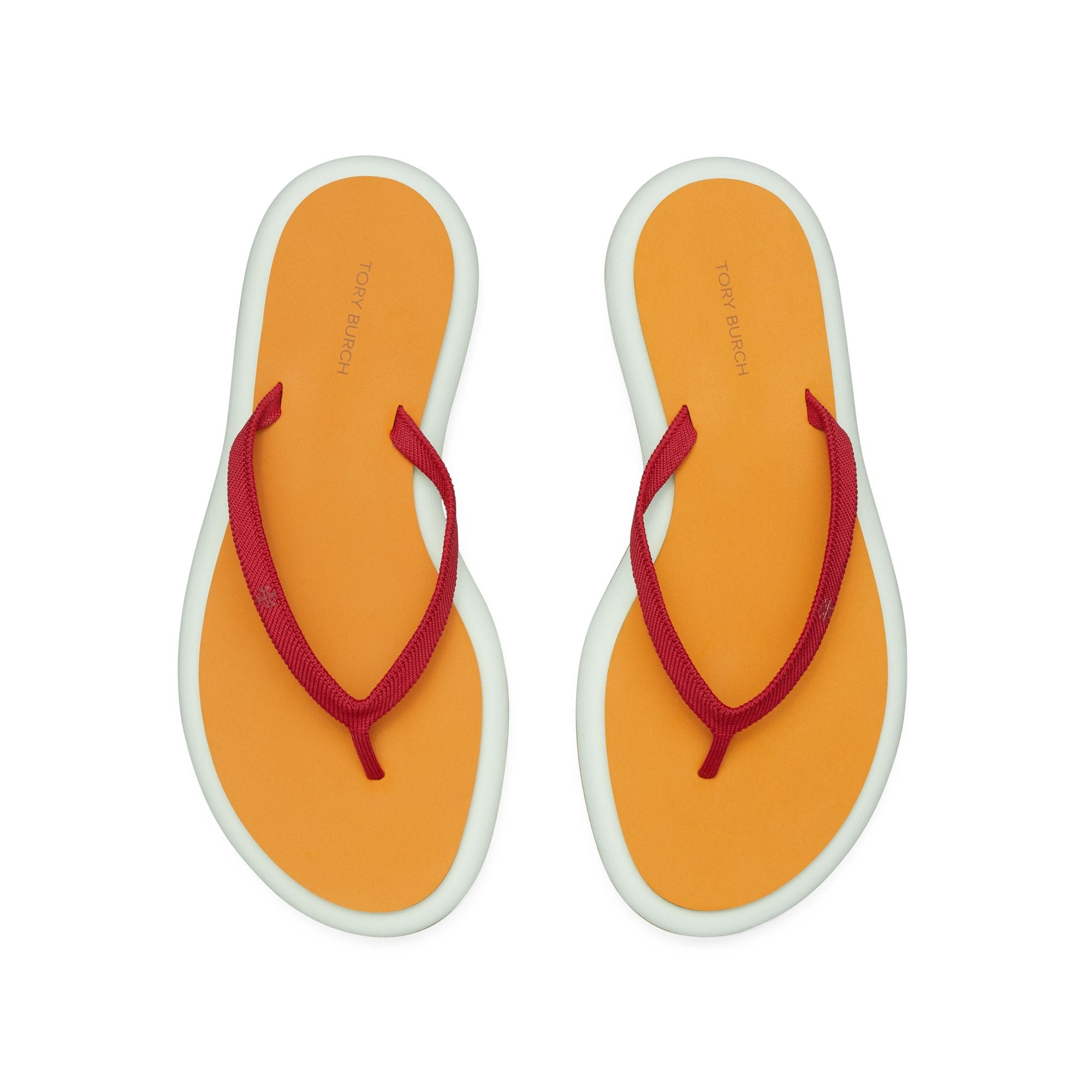 Women Layered Flip Flop - Tory Red / Orange Citrine / Meadow Mist
