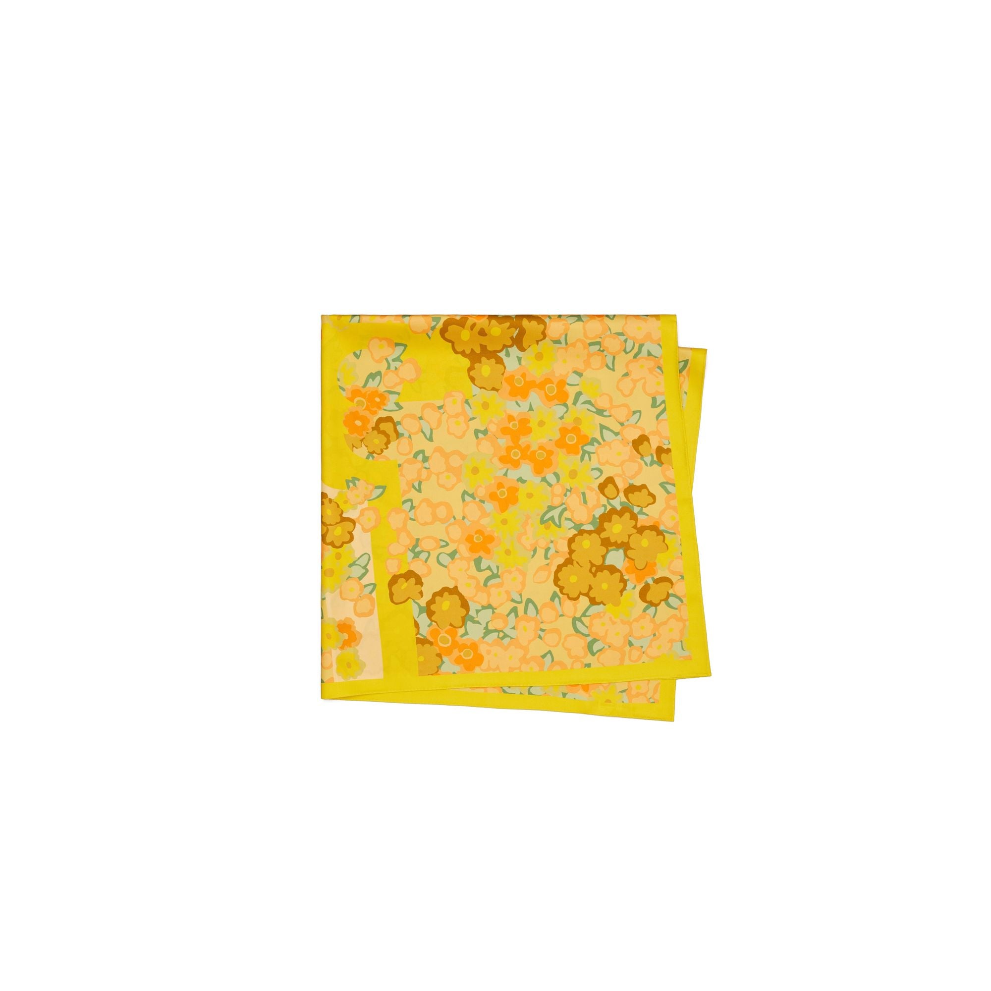 Women Kira Blossom Double Sided Silk Square - Yellow
