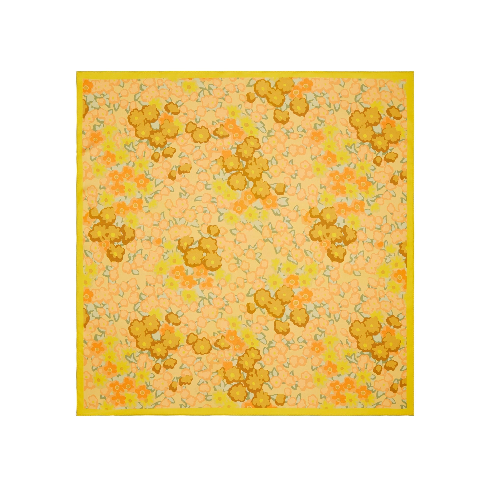 Women Kira Blossom Double Sided Silk Square - Yellow