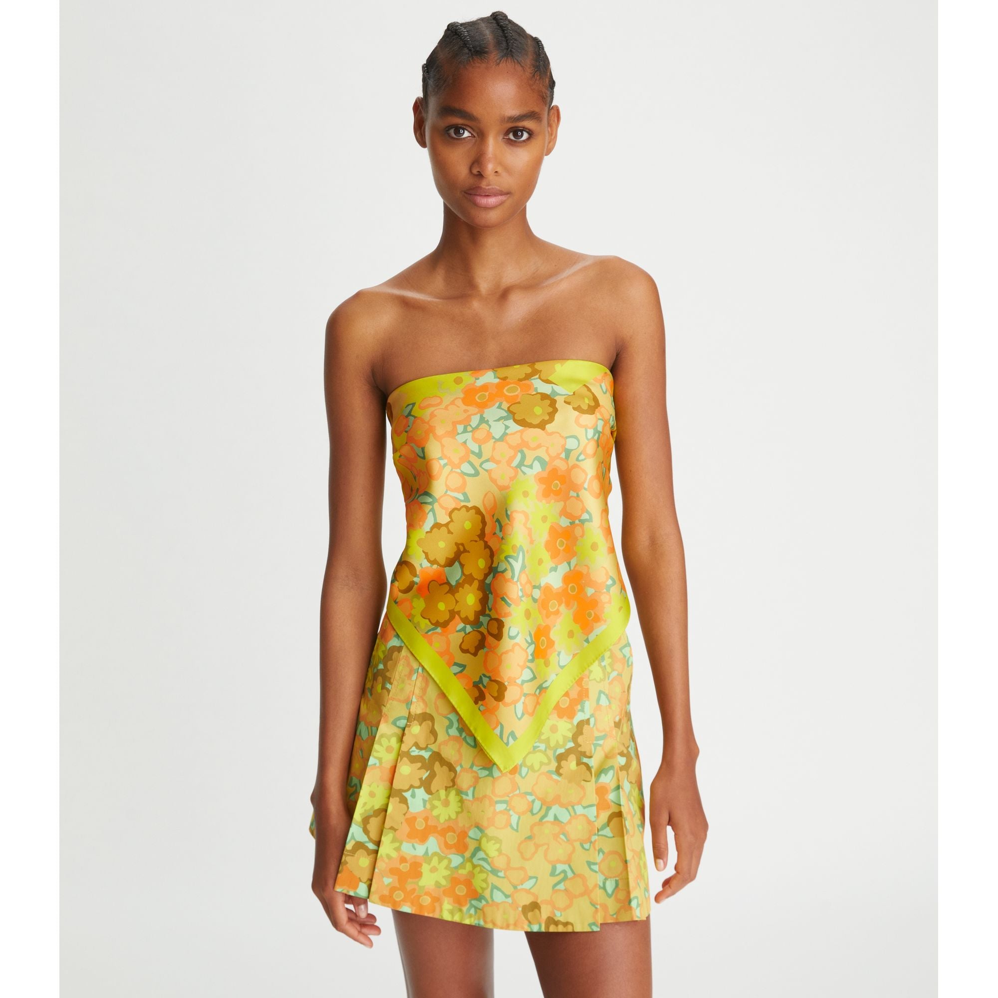 Women Kira Blossom Double Sided Silk Square - Yellow
