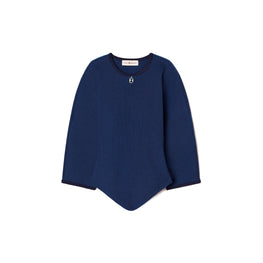 Women Plaited-Rib Quarter Zip - Tory Navy / Bright Sea