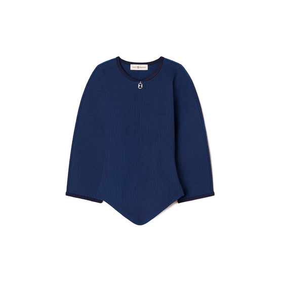 Women Plaited-Rib Quarter Zip - Tory Navy / Bright Sea