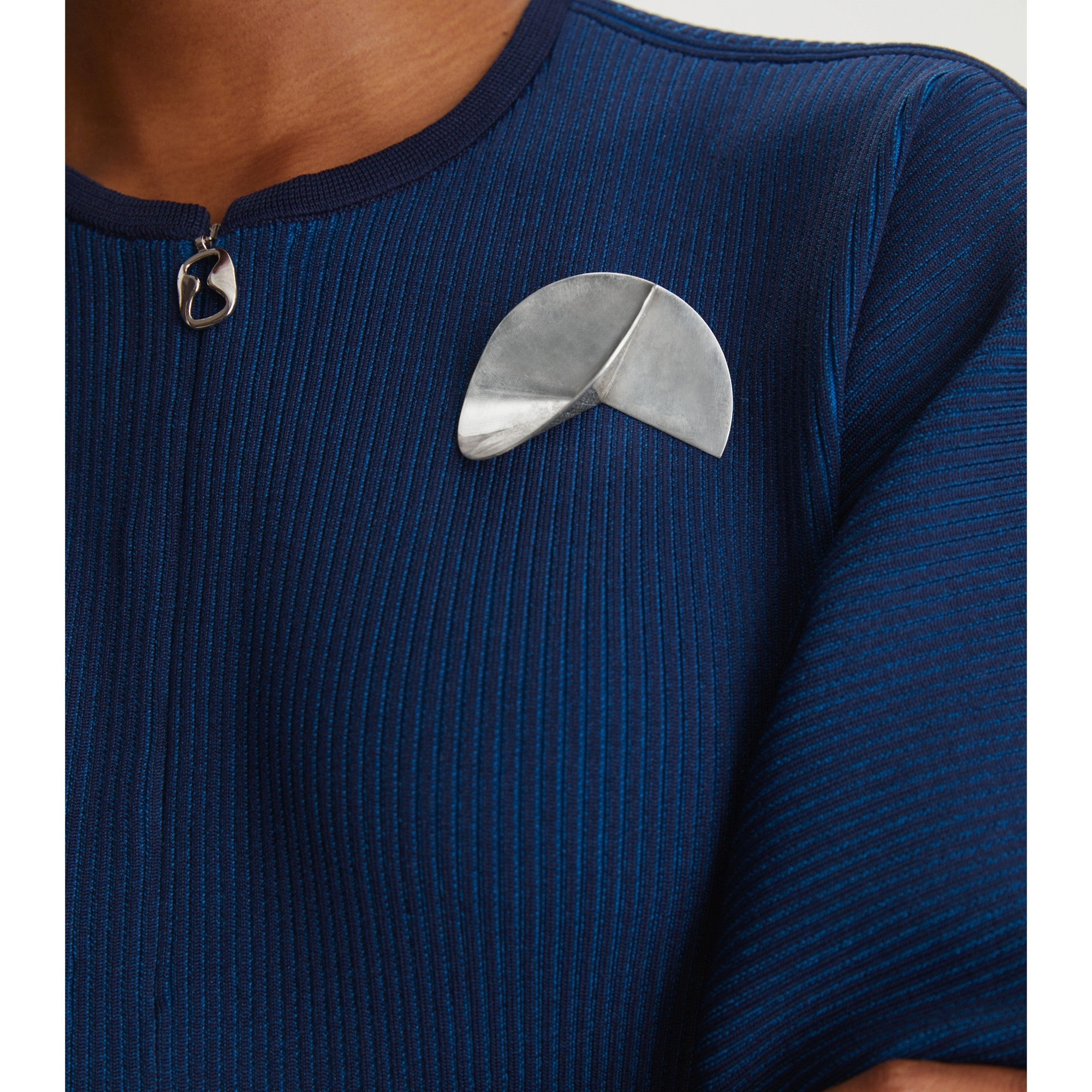 Women Plaited-Rib Quarter Zip - Tory Navy / Bright Sea