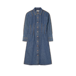 Women Denim Shirtdress - Medium Wash