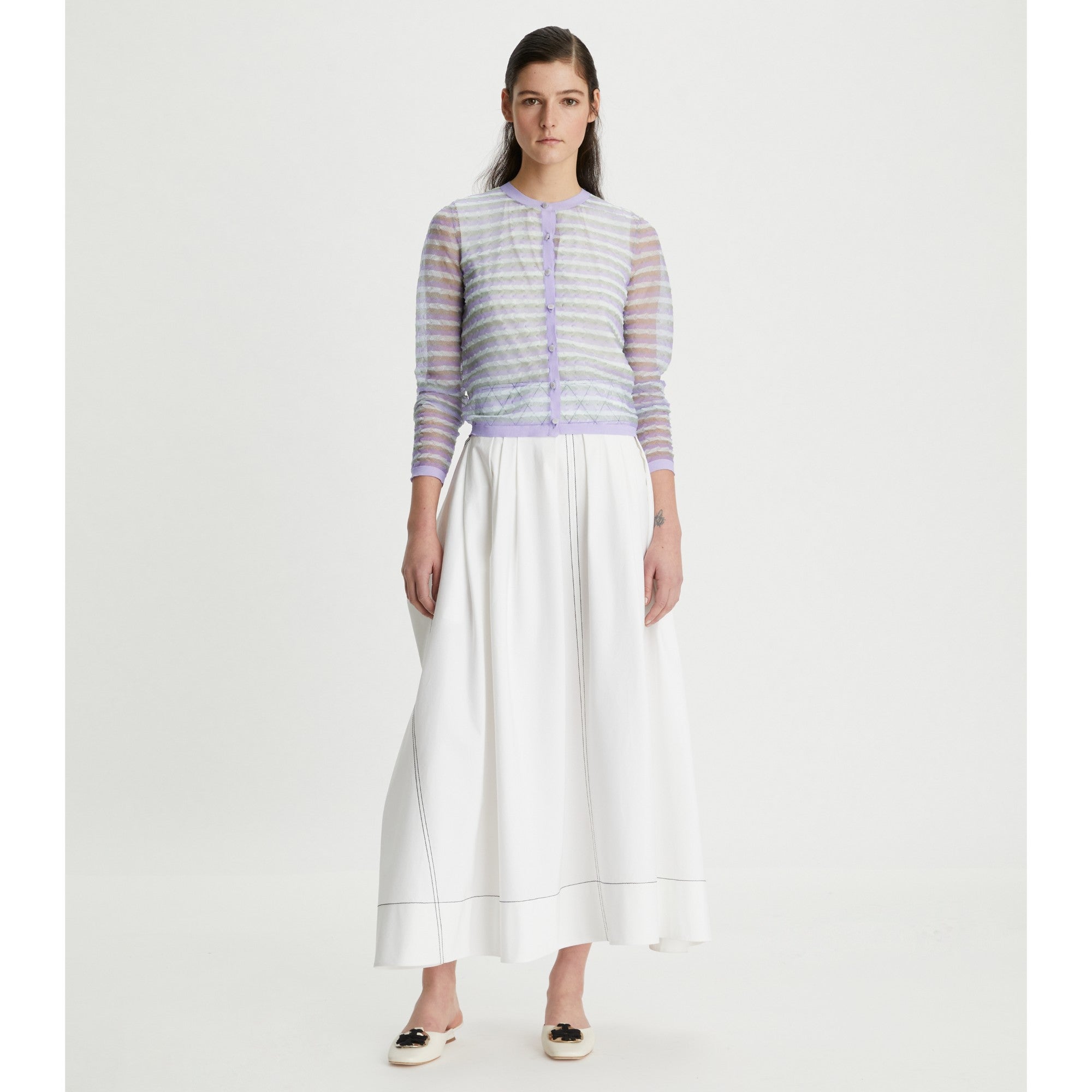 Women Shimmer Cardigan - Lilac Shimmer