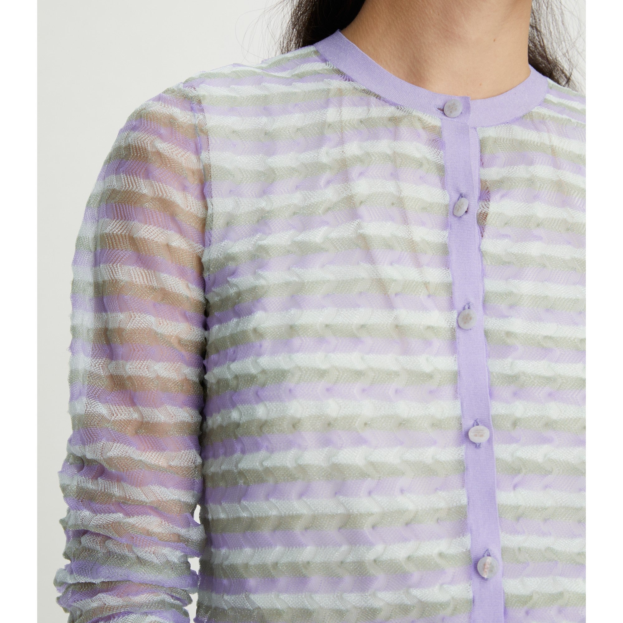 Women Shimmer Cardigan - Lilac Shimmer