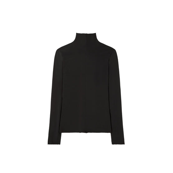 Women Long-Sleeve Jersey Top - Black