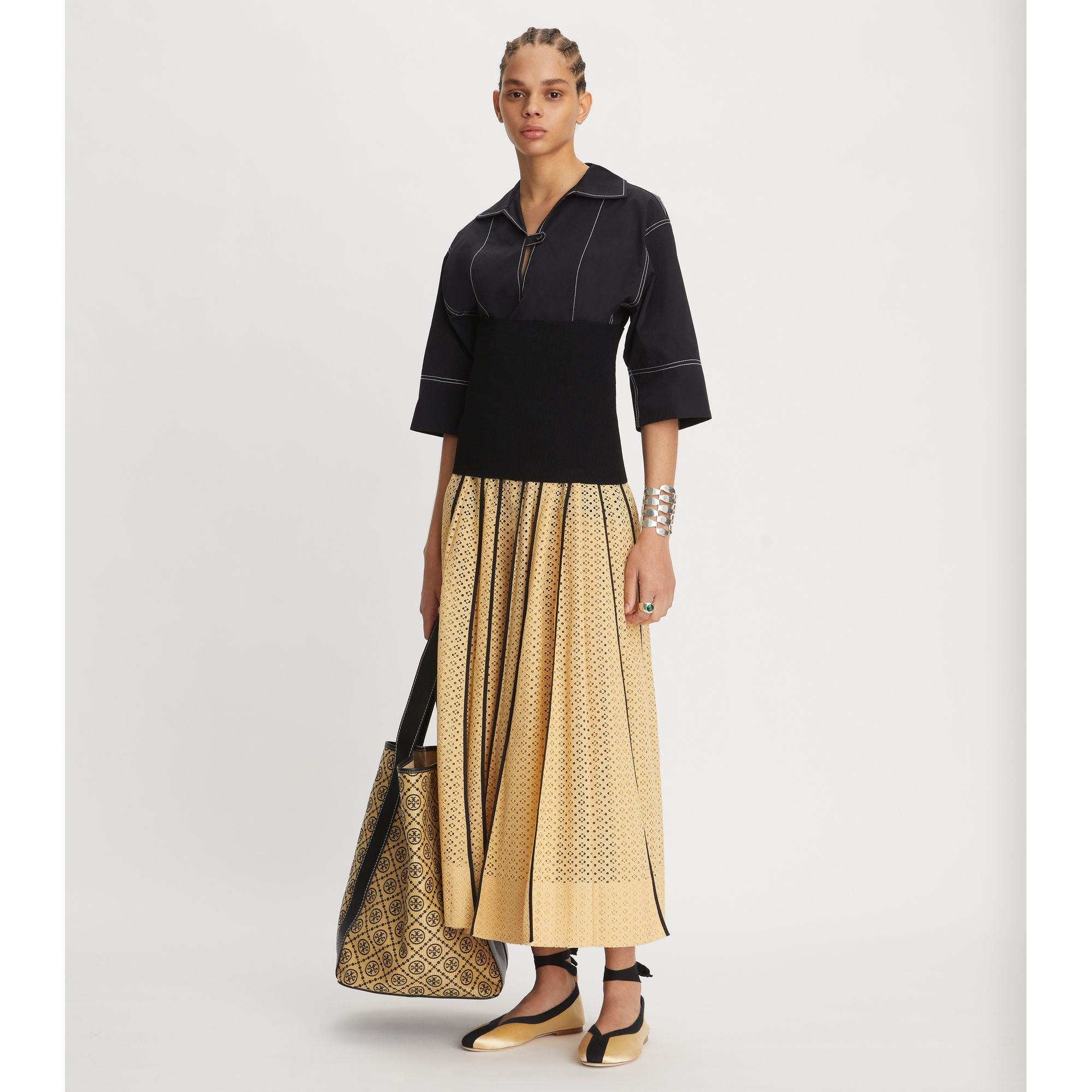 Women Cotton Poplin Tunic - Black
