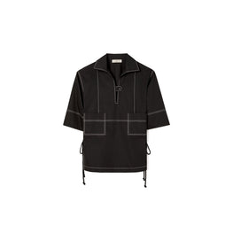 Women Cotton Poplin Tunic - Black