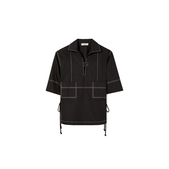 Women Cotton Poplin Tunic - Black