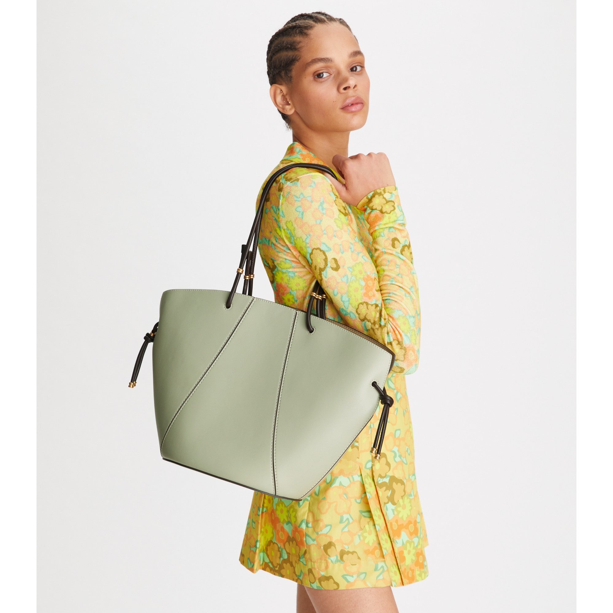 Women Spaghetti Strap Tote - Pine Frost