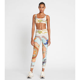 Women Printed Weightless 7/8 Legging - French Cream Carousel Scarf