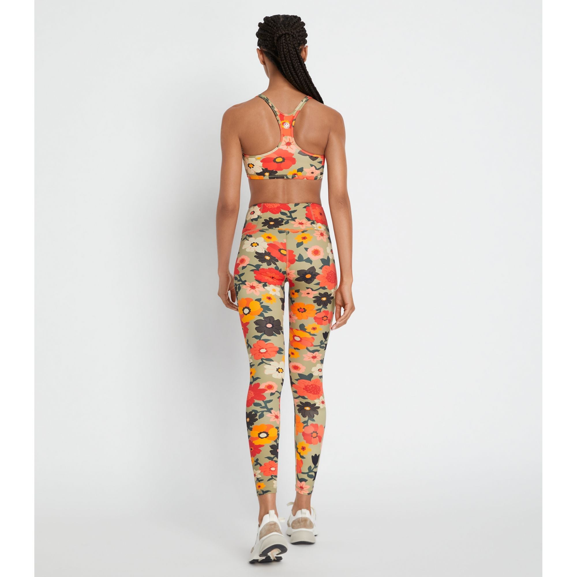Women Printed Weightless 7/8 Legging - Red Meadow Bloom Large