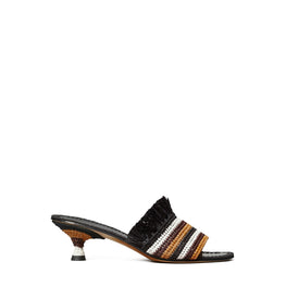 Women Eleanor Raffia Kitten Heel 55Mm - Cannoli / New Ivory / Plum