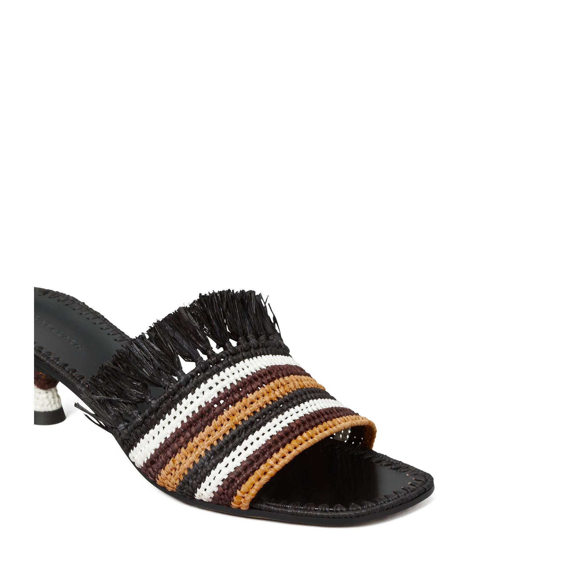 Women Eleanor Raffia Kitten Heel 55Mm - Cannoli / New Ivory / Plum