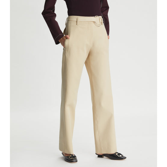 Women Relaxed Stretch Double Weave Pant - Sand Khaki