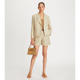 Women Confetti Twill Blazer - Beige/ Multicolor