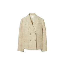 Women Confetti Twill Blazer - Beige/ Multicolor