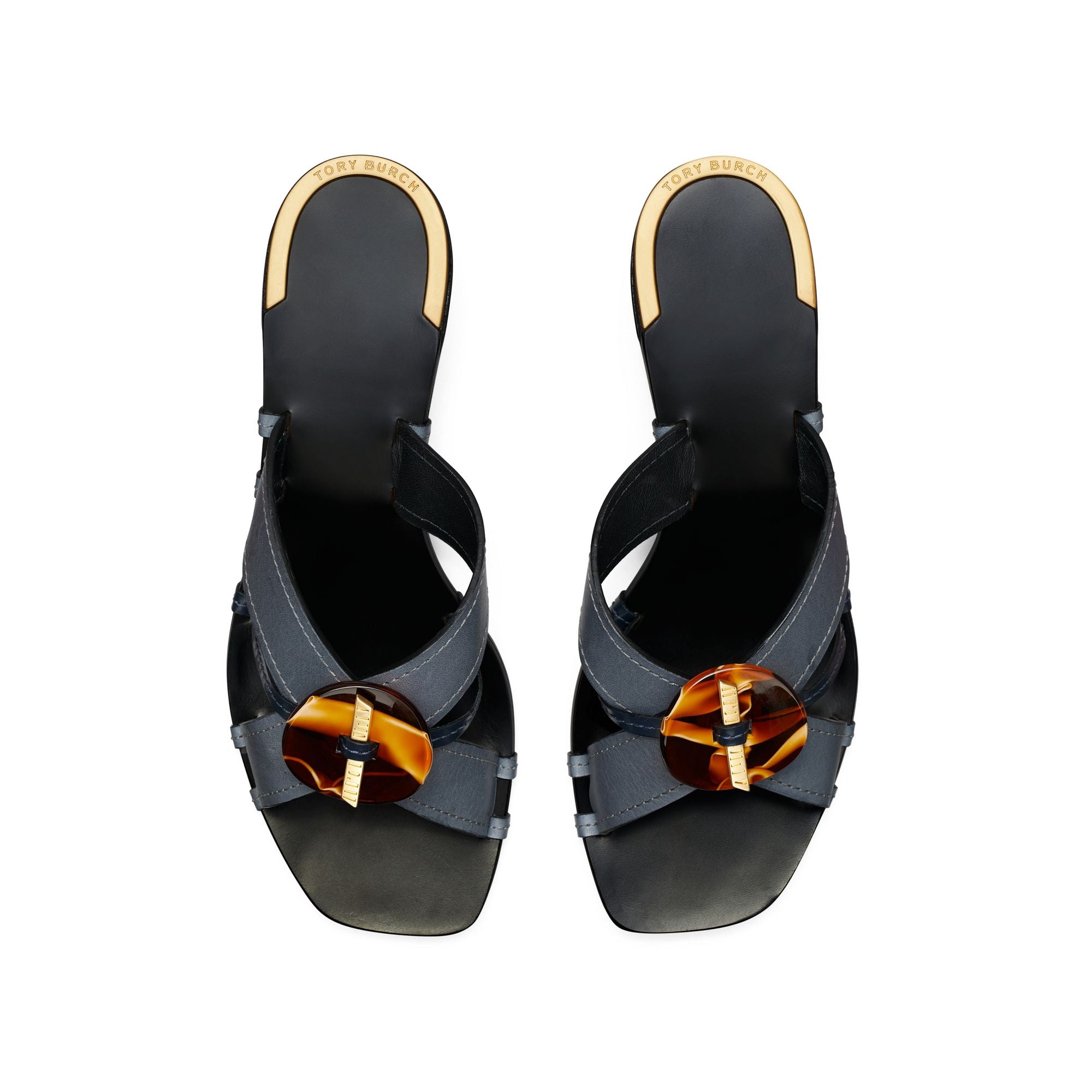 Women Knotted Heeled Mule Sandle 45Mm - Blu / Perfect Navy