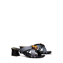 Women Knotted Heeled Mule Sandle 45Mm - Blu / Perfect Navy