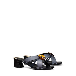 Women Knotted Heeled Mule Sandle 45Mm - Blu / Perfect Navy