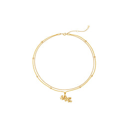 Women Kira Pearl Pendant Necklace - Rolled Brass / Goldfinch