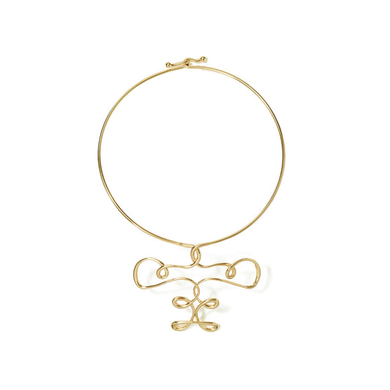 Women Twisted Collar Necklace - Tory Gold